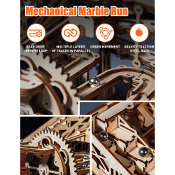 MIEBELY Rompecabezas de madera 3D para adultos | De madera con motor manual y electrico