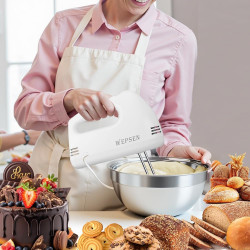 Batidora eléctrica de mano con juego de cuencos