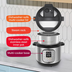 Instant Pot IP-DUO60, 6cuartos/1000W - Olla a presión multifunción 7 en 1