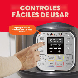 Instant Pot IP-DUO60, 6cuartos/1000W - Olla a presión multifunción 7 en 1