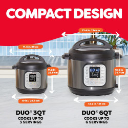 Instant Pot IP-DUO60, 6cuartos/1000W - Olla a presión multifunción 7 en 1