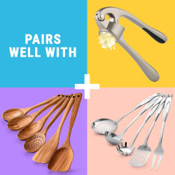 Zulay - Soporte de silicona con bandeja antigoteo para múltiples utensilios de cocina