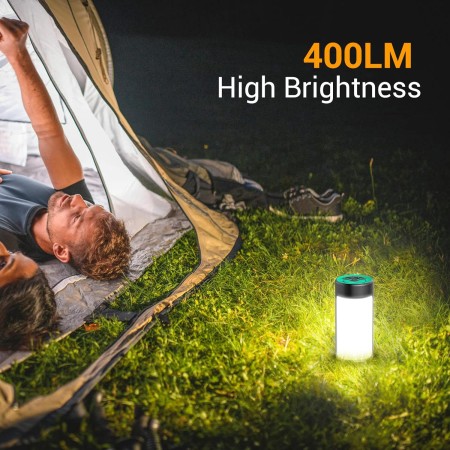CT CAPETRONIX - Linterna LED para campamento, luces para campamento recargables con 400 lúmenes, 5 modos de luz, resistentes al