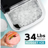 EUHOMY Nugget - Máquina de hielo para encimera con asa