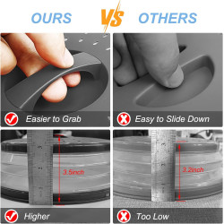 Cubierta de alimentos para microondas de 10 pulgadas y alfombrilla de silicona plegable