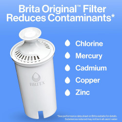 Jarra de filtro de agua para grifo y agua potable con 1 filtro estándar marca Brita