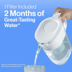 Jarra de filtro de agua para grifo y agua potable con 1 filtro estándar marca Brita