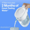 Jarra de filtro de agua para grifo y agua potable con 1 filtro estándar marca Brita