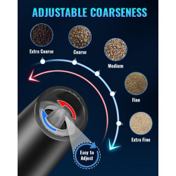 Sweet Alice Gravity - Juego de molinillo de pimienta y sal eléctrico de acero inoxidable