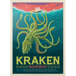 MyPuzzle Mythical Creatures: Kraken | Rompecabezas de 1000 piezas para usar de poster