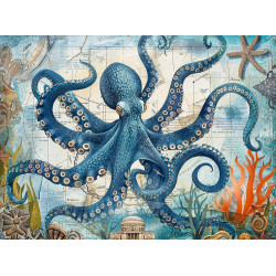 Cross & Glory - Neptune's Navigator: The Octopus Voyage Rompecabezas | Rompecabezas de 1000 piezas para adultos