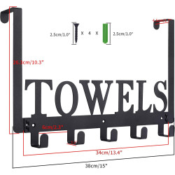 Ganchos para colgar en la puerta, toallero para baño