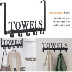 Ganchos para colgar en la puerta, toallero para baño