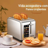 Mecity Tostadora de 2 rebanadas con pantalla táctil de 1.5 pulgadas de ancho