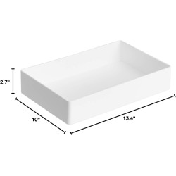 Amazon Basics Organizador de escritorio | 3 Bandejas rectangulares organizadoras para escritorio