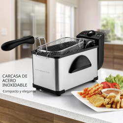 OVENTE Freidora eléctrica de 2 litros de capacidad