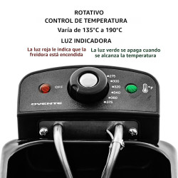 OVENTE Freidora eléctrica de 2 litros de capacidad