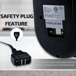 OVENTE Freidora eléctrica de 2 litros de capacidad