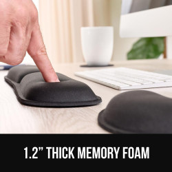 GORILLA GRIP Reposamuñecas | Reposamuñecas de escritorio con memory foam