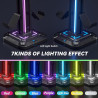 KDD Soporte para auriculares de escritorio | Soporte de auriculares para escritorios con luces RGB