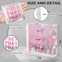 Decoración inspiradora para escritorio | Decoracion de acrilico con versiculo biblico inspirador