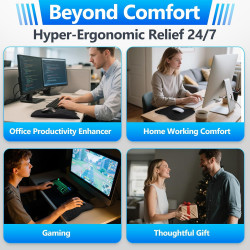 Alfombrilla de mouse ergonómica | Alfombrilla para mouse con reposamuñecas y viscoelastica