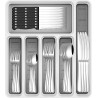 Juego de cubiertos de acero inoxidable de 49 piezas con organizador de cubiertos