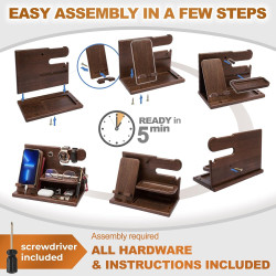 TESLYAR Estación de acoplamiento para escritorios | Estacion de acoplamiento para accesorios de escritorio