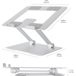 Amazon Basics Soporte de computadoras para escritorio | Soporte ergonómico resistente y portátil para computadora de escritorio