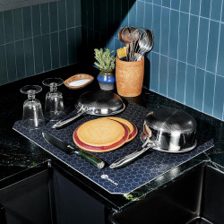 HexClad Juego de 2 alfombrillas de secado de platos | Hechas de tela absorbente