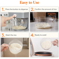 Lifewit Dispensador de arroz | Dispensador de arroz para cocina