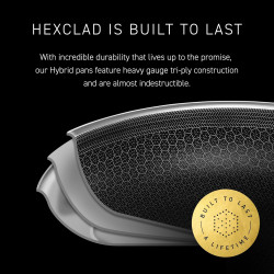 HexClad Sartén híbrida | Antiadherente y apta para lavavajillas
