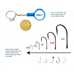 HOOK-EZE Herramienta para atar nudos de pesca | Proteccion y almacenamiento para ganchos de pesca
