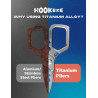 HOOK-EZE Alicates de pesca de titanio |Alicates resistentes al agua de mary echo de titanio