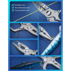 HOOK-EZE Alicates de pesca de titanio |Alicates resistentes al agua de mary echo de titanio