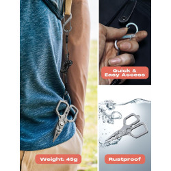 HOOK-EZE Alicates de pesca de titanio |Alicates resistentes al agua de mary echo de titanio