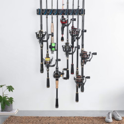 PLUSINNO Soporte vertical para caña de pescar | Soporte de pared para guardar cañas de pesca