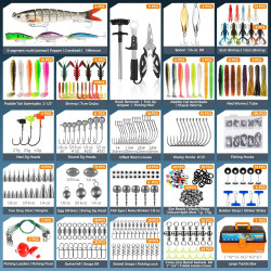 PLUSINNO Caja de aparejos grande para pesca | Caja grande almacenamiento de accesorios de pesca