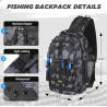 PLUSINNO Mochila de pesca  | Mochila de pesca con equipo completo