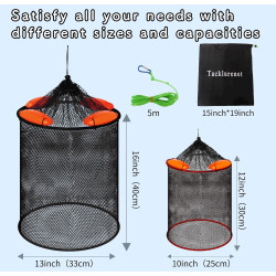 Cesta de pesca flotante plegable | Cestas flotantes para pesca ligeras y plegables