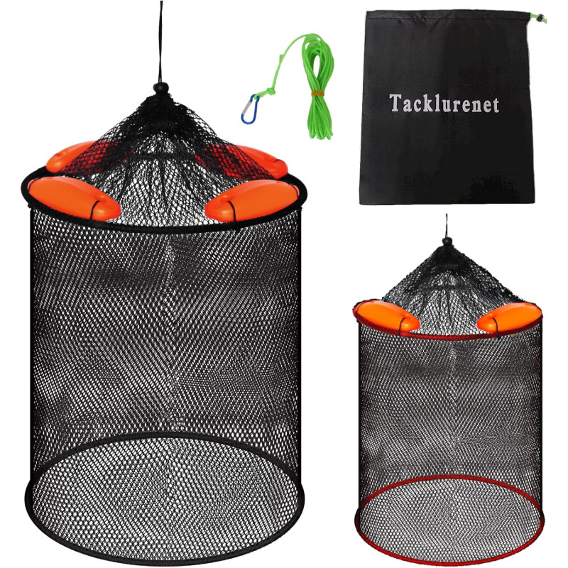 Cesta de pesca flotante plegable | Cestas flotantes para pesca ligeras y plegables