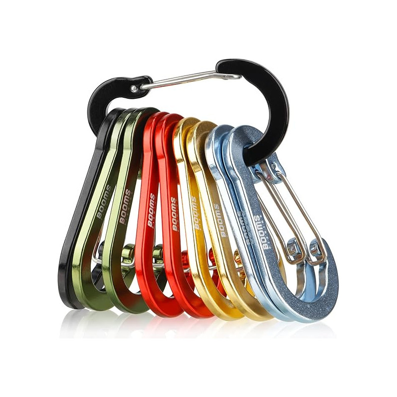 Booms Fishing CC5 - Clips de mosquetón multiusos | Mosquetones multiuso para actividades al aire libre