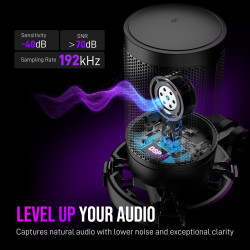 FIFINE Micrófono USB para PC para juegos | Compatible con PC y consolas PS4/PS5