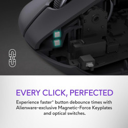Alienware Mouse inalámbrico profesional para juegos | Con 6 botones programables y boton de velocidad