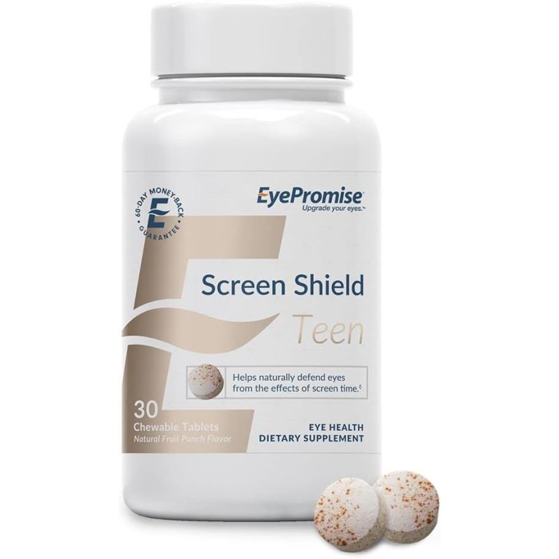 EyePromise Screen Shield - Vitamina masticable para ojos para adolescentes – Vitaminas de protección contra el tiempo de