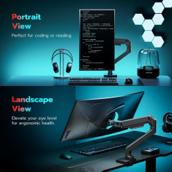 ARES WING Brazo de monitor | Uultraancho para pantalla curvada de alta resistencia