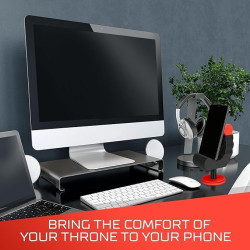 VELENTI Soporte para teléfono | Soporte de telefono para escritorio con forma de silla gamer