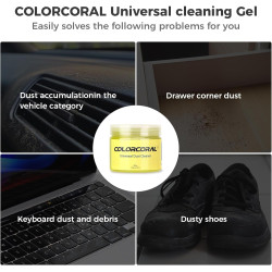 ColorCoral Gel de limpieza para teclados | Gel de limpieza multiusos facil de usar