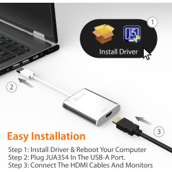 j5create Adaptador de pantalla | Compatible con Mac y Windows