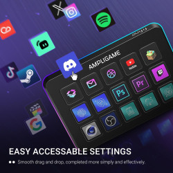 Fifine AmpliGame - Controlador de transmisión | Con teclas LCD personalizables